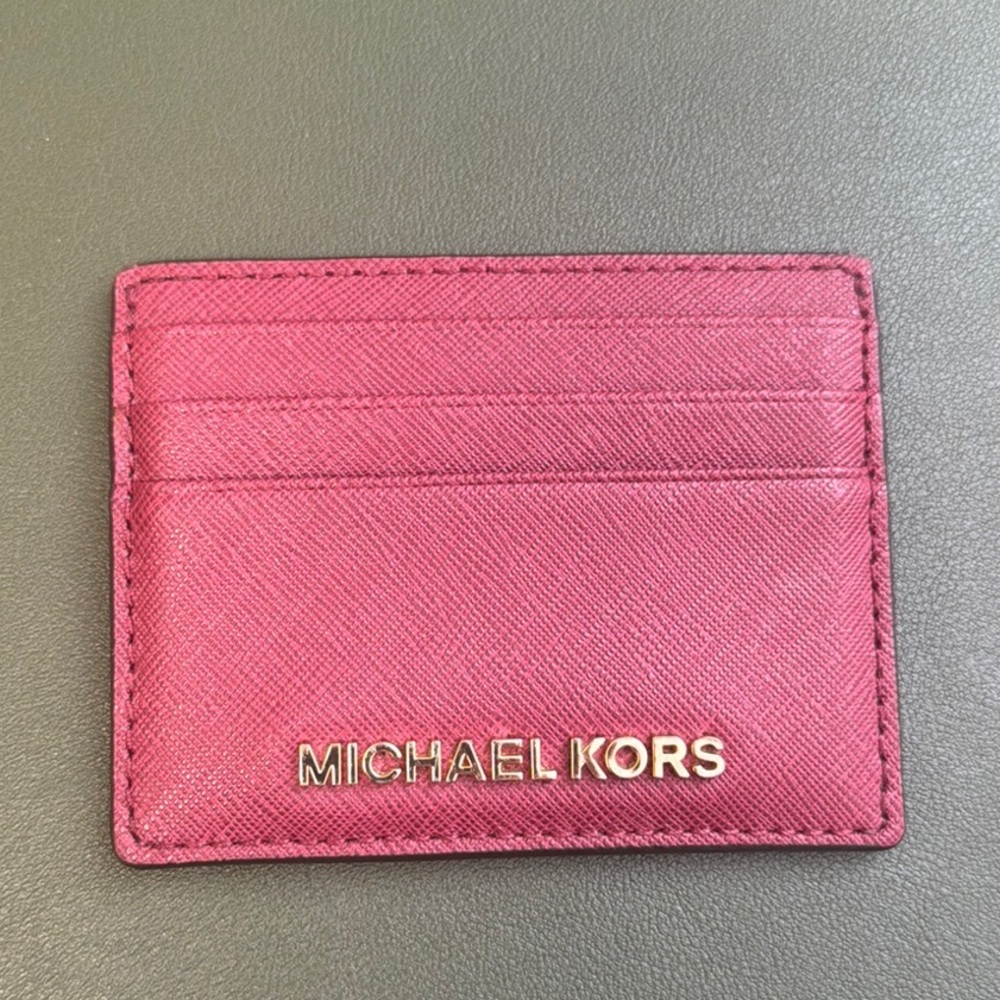 Michael Kors Fuchsia Card Holder